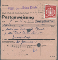 Br DDR - Dienstmarken A (Verwaltungspost B): 1954, 40 Pf Dkl'rosarot, EF Auf Postanweisung über 62,08 M - Altri & Non Classificati