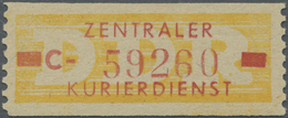 ** DDR - Dienstmarken B (Verwaltungspost A / Zentraler Kurierdienst): 1958, Wertstreifen Für Den ZKD, 1 - Andere & Zonder Classificatie