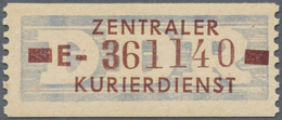 ** DDR - Dienstmarken B (Verwaltungspost A / Zentraler Kurierdienst): 1958, 10 Pfg E = Leipzig, Tadello - Andere & Zonder Classificatie