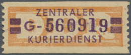 ** DDR - Dienstmarken B (Verwaltungspost A / Zentraler Kurierdienst): 1958, Wertstreifen Für Den ZKD, 2 - Otros & Sin Clasificación