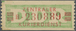 ** DDR - Dienstmarken B (Verwaltungspost A / Zentraler Kurierdienst): 1959, Wertstreifen Für Den ZKD, 2 - Otros & Sin Clasificación