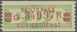 ** DDR - Dienstmarken B (Verwaltungspost A / Zentraler Kurierdienst): 1959, Wertstreifen Für Den ZKD, 2 - Otros & Sin Clasificación