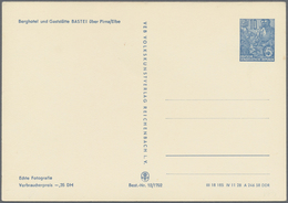 GA DDR - Ganzsachen: 1958, 10 Pfg. Fünfjahresplan Privat-Postkarte, "Berghotel Und Gaststätte BASTEI üb - Other & Unclassified