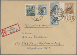 Br Berlin: 1948, 24 Pfg. Schwarzaufdruck Aus Der Linken Unteren Bogenecke Mit Druckerzeichen "5" (neg.) - Autres & Non Classés