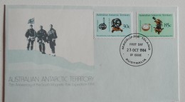 AAT  FDC 75th Anniversary South Magnetic Pole Expedition- Macquarie Island 23/10 / 84 - FDC