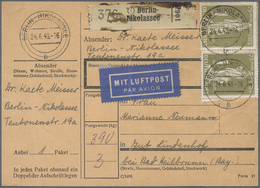 Br Berlin: 1949: Paketkarte Inland 3 Kg. Mit LUFTPOST, Zuschlag Je 500 G 50 Pf. – Kg. 1.- DM. Gebühr DM - Autres & Non Classés