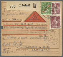 Br Berlin: 1949: Paketkarte Mit Nachnahme, Wert 100.- DM 3 ½ Kg Mit DM 1,30  ( 90 + 40 NN ) – Dafür 10 - Altri & Non Classificati