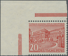 ** Berlin: 1949, 20 Pfg. Berliner Bauten, Postfrisches Luxusstück Aus Der Linken Oberen Bogenecke, Link - Sonstige & Ohne Zuordnung
