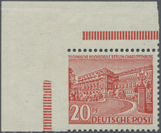 ** Berlin: 1949, 20 Pfg. Berliner Bauten, Postfrisches Luxusstück Aus Der Linken Oberen Bogenecke, Link - Autres & Non Classés