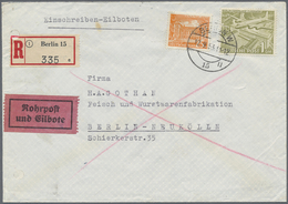 Br Berlin: 1953: Ortsbrief Mit Einschreiben, Rohrpost Und Eilzustellung Im Tarif II ( 10 + 40 R, 15 RP, - Autres & Non Classés