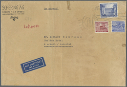 Br Berlin: 1952: Umschlag Firma Schering, Etwas Verkleinert Ca.  22,4 X 15,2 Cm Als Luftpostbrief DM 5, - Autres & Non Classés