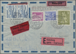 Br Berlin: 1957: Auslandsbrief Im Tarif III Mit Luftpost Europa Und Rohrpost Zum Flughafen Und Eilzuste - Sonstige & Ohne Zuordnung