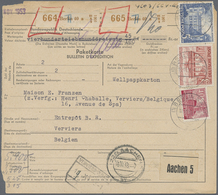 Br Berlin: 1953: Auslandspaketkarte A5 über 2 Pakete, 5,9 Kg. Und 3,5 Kg. Gebühr DM 5,25 Und 3,15 – Zus - Sonstige & Ohne Zuordnung