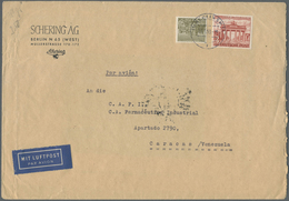 Br Berlin: 1953: Umschlag Ca. 23 X 16 Cm Firma Schering AG Als Luftpostbrief 27 Gramm Mit 50 Pf. Und 3. - Altri & Non Classificati