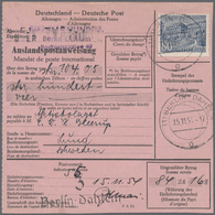 Br Berlin: 1949, 80 Pf Schwarzblau Bauten, Portogerechte EF Auf Postanweisung Von Berlin-Charlottenburg - Altri & Non Classificati