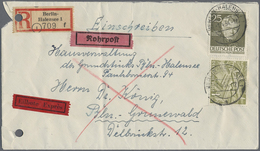 Br Berlin: 1953: Ortsbrief Mit Einschreiben, Rohrpost Und Eilzustellung Im Tarif II ( 10 + 40 R, 15 RP, - Altri & Non Classificati