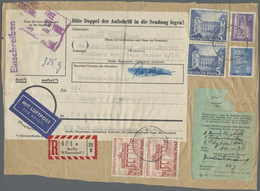 Br/Brfst Berlin: 1957: Anschriftteil Luftpostbrief Einschreiben 325 Gramm Ca. 21 X 15 Cm Ab Berlin-Wilmersdor - Autres & Non Classés