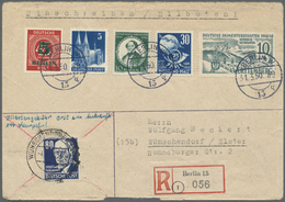 Br Berlin: 1950: Fernbrief Einschreiben Und Eilboten Mit Sogen. 6-Länder-Frankatur: 5 Pf. Berlin Grünau - Sonstige & Ohne Zuordnung