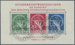 O Berlin: 1949, Blockausgabe „Für Berliner Währungsgeschädigte” Mit Dem Plattenfehler Bei Dem 30 Pf.-W - Altri & Non Classificati