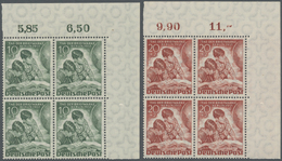 ** Berlin: 1951, Tag Der Briefmarke Als Zwei Postfrische 4er-Blocks Aus Der R.o. Bogenecke - Altri & Non Classificati