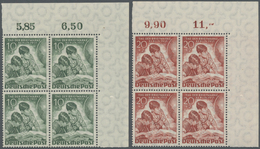 ** Berlin: 1951, Tag Der Briefmarke Als Zwei Postfrische 4er-Blocks Aus Der R.o. Bogenecke - Autres & Non Classés