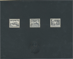 ** Berlin: 1953, Schwarzer, Amtlicher Ankündigungskarton Mit Aufgeklebten Originalmarken Mi. Nr. 112 Un - Sonstige & Ohne Zuordnung