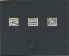 ** Berlin: 1953, Schwarzer, Amtlicher Ankündigungskarton Mit Aufgeklebten Originalmarken Mi. Nr. 112 Un - Autres & Non Classés