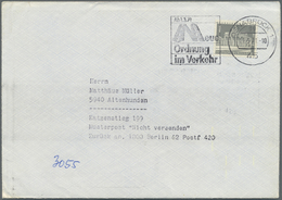 Br Berlin: 1962, 1 Pf Grau Brandenburger Tor A. Fluoreszierendem Papier, Einzelfrankatur Auf VERSUCHS-B - Sonstige & Ohne Zuordnung
