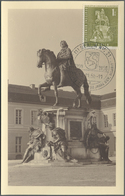 Berlin: 1956, 20 Pfg. + 10 Pfg. Berlinhilfe Auf Glocke Sowie 1 DM Großer Kurfürst Je Auf Fotokarte M - Autres & Non Classés