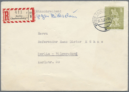 Br Berlin: 1958, 20.2.: Portogerechtes Ortseinschreiben Gegen Rückschein Mit Einzelfrankatur 1 DM Große - Altri & Non Classificati