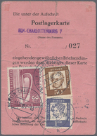 Br Berlin: 1962: POSTLAGERKARTE Beim Postamt Berlin-Charlottenburg 7, Zweigpostamt Im Bahnhof Zoo Vom 1 - Altri & Non Classificati