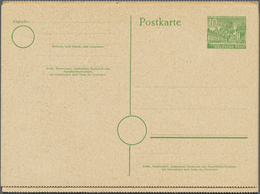 GA Berlin - Ganzsachen: 1952. Postkarte 10 Pf Grün Kolonnaden Im Gezähnten, Senkrechten 8er-Streifen Mi - Andere & Zonder Classificatie