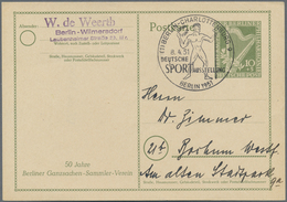 GA Berlin - Ganzsachen: 1951, Ganzsachenkarte Mit 10 Pfg. Grün "Wiederaufbau Der Philharmonie" Mit SST - Other & Unclassified