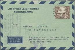 GA Berlin - Ganzsachen: 1954: Luftpostleichtbrief 60 Pf. Havellandschaft Mit Text =Polizeiliche Meldebe - Other & Unclassified