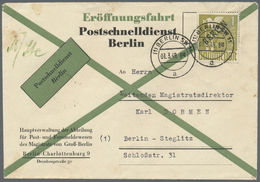 Br Berlin - Postschnelldienst: 1949, 1.3.: Amtlicher Umschlag Zur Eröffnung Des Postschnelldienst Mit 1 - Lettres & Documents
