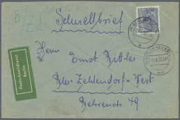 Br Berlin - Postschnelldienst: 1949/53:  Kleiner Posten Von Vier Schnelldienstbriefen, Alle Mit 80 Pfen - Lettres & Documents