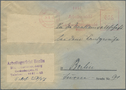 Br Berlin - Besonderheiten: 1948, 16 Pfg. Absenderfreistempel Vom Arbeits- Und Landgericht Aus "BERLIN- - Altri & Non Classificati