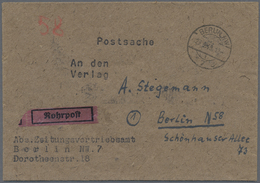 Br Berlin - Besonderheiten: 1949: Umschlag POSTSACHE Zeitungsvertriebsamt Berlin NW 7 Dorotheenstr. Mit - Andere & Zonder Classificatie