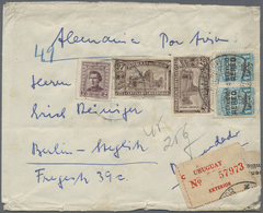 Br Berlin - Besonderheiten: 1951/1953: Zwei LP-Briefe: 1951 Aus Uruguay Und 1952 Aus USA Mit Devisenkon - Sonstige & Ohne Zuordnung