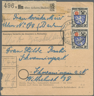 Br Französische Zone - Allgemeine Ausgabe: 1945, 24 Pf Wappen, 3 Versch. Paketkarten Mit Reinen Mehrfac - Sonstige & Ohne Zuordnung