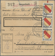 Br Französische Zone - Allgemeine Ausgabe: 1945, 30 Pf Wappen, 12 Stück Als Portogerechte Massen-MeF Au - Autres & Non Classés