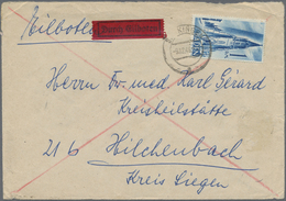 Br Französische Zone - Baden: 1948, 1 M Dunkelblau, Je Als Portogerechte EF Auf Eilbotenbriefen Von Säc - Sonstige & Ohne Zuordnung