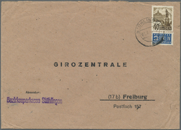 Br Französische Zone - Baden: 1948, 40 Pf Dunkelbraun, Portogerechte EF Auf Brief Von Der Bezirkssparka - Sonstige & Ohne Zuordnung