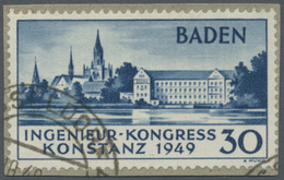 Brfst Französische Zone - Baden: 1949, Tadellos Gestempelt Düsseldorf 10.49, 1a Zentriert Und Gezähnt, Fot - Autres & Non Classés