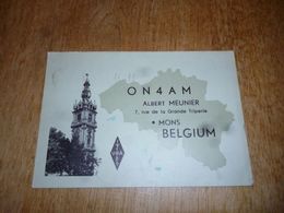 BC10-2-0-2 Carte Radio Amateur Belgique Mons Albert Meunier - Altri & Non Classificati