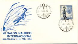 Barcelona Salon Nautico Internacional 1974 Obliteration Espagne - Water-skiing