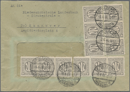 Br Bizone: 1945, 4 Pf AM-Post, Je Als Massen-MeF Mit 12 Marken Auf 2 Portogerechten Bedarfsbriefen Von - Autres & Non Classés