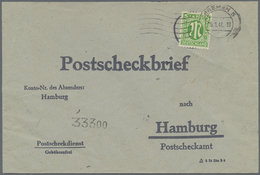 Br Bizone: 1945, 5 Pf AM-Post Dt. Druck, Portogerechte EF Auf Postscheckbrief Von Bremen 5, 15.1.46, An - Andere & Zonder Classificatie