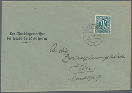 Br Bizone: 1945, 16 Pf Blaugrün AM-Post, Portogerechte EF Auf Ortsbrief Der 2.Gewichtsstufe Vom Oberbür - Altri & Non Classificati