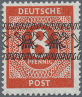 ** Bizone: 1948, 8 Pf Ziffer Orangerot Mit Bandaufdruck, Dünnes Papier, Tadellos Postfrisch, "echt Und - Sonstige & Ohne Zuordnung